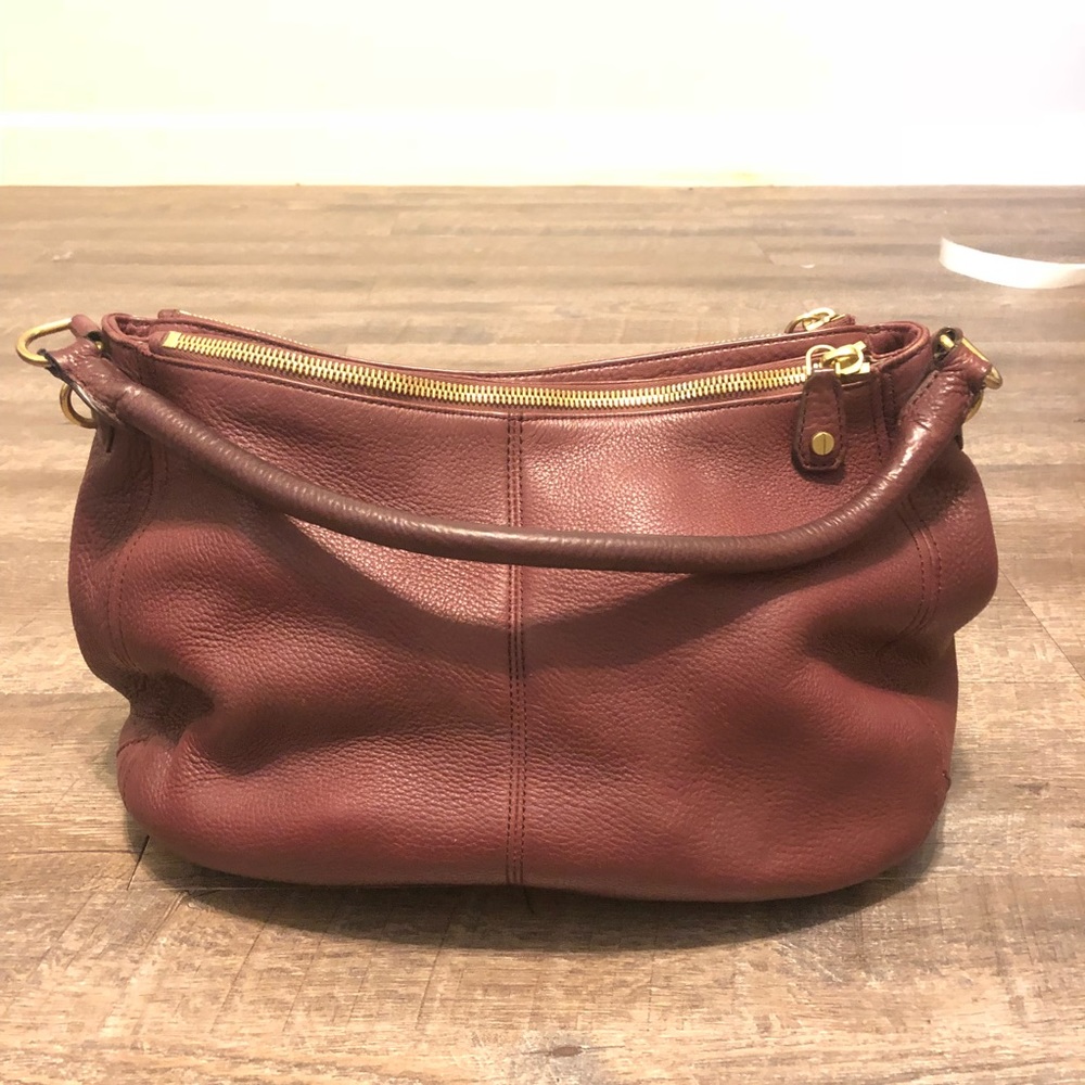 Burgundy Leather J. Crew Purse
